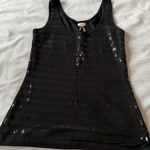 Black sequins top